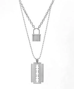 Own Saviour Lock Blade Necklace Accessories