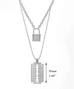 Own Saviour Lock Blade Necklace Accessories