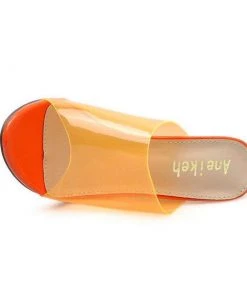 Own Saviour Clear PVC Slip On Heels