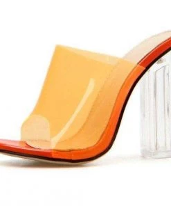 Own Saviour Clear PVC Slip On Heels