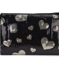 Own Saviour Sequin Heart Clutch Bag Bags