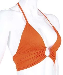 Own Saviour Orange Ring Halter Crop