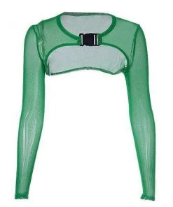 Own Saviour Various Colour Mesh Buckle Crop Tees + Tops