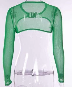 Own Saviour Various Colour Mesh Buckle Crop Tees + Tops