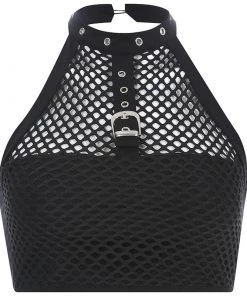 Own Saviour Fishnet Halter Crop