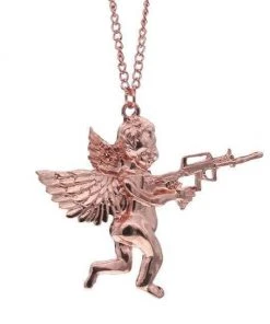 Own Saviour Large Angel Gun Necklace Accessories