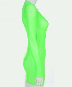 Own Saviour Dresses + Sets Neon Green Mesh Dress
