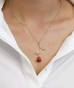 Own Saviour Accessories Red Rose Necklace
