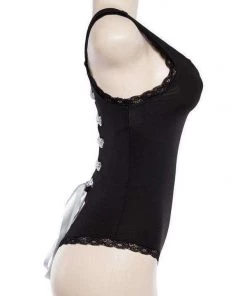 Own Saviour Bodysuits Ribbon Lace Up Bodysuit