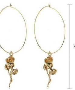 Own Saviour Rose Hoop Earrings