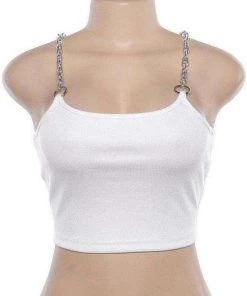 Own Saviour Tees + Tops Silver Chain Crop Top