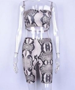 Own Saviour Slither Snake Print Cycle Shorts Set