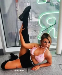 Own Saviour Tees + Tops Pink Faux Fur Bra Crop