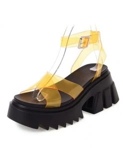 Own Saviour PVC Strap Platform Sandals