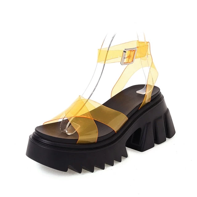 Own Saviour PVC Strap Platform Sandals 2 Own Saviour PVC Strap Platform Sandals