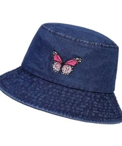 Own Saviour New In Denim Butterfly Bucket Hat