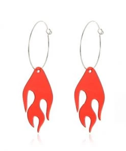 Own Saviour New In Flame Drop Mini Hoop Earrings
