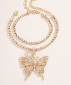 Own Saviour Butterfly Pendant Anklet
