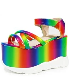 Own Saviour Rainbow Cloud Platform Sandals