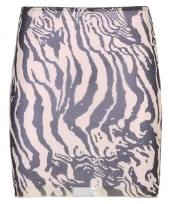 Own Saviour Brown Tiger Stripe Mini Skirt