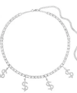 Own Saviour Dollar Rhinestone Choker
