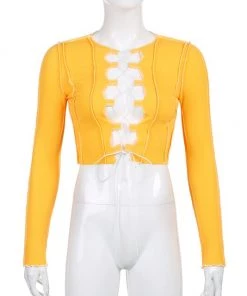 Own Saviour Contrast Tie Up Crop New In