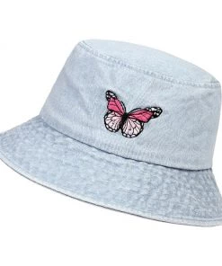 Own Saviour New In Denim Butterfly Bucket Hat