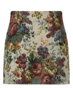 Own Saviour New In Vintage Look Floral Skirt
