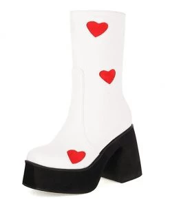 Own Saviour Love Heart Mid Calf Boots