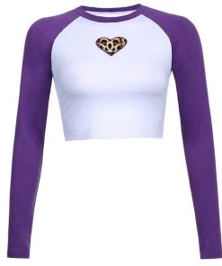 Own Saviour Colour Leopard Heart Raglan Cro