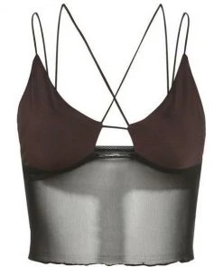 Own Saviour Brown Cross Strap Crop New In