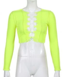 Own Saviour Contrast Tie Up Crop New In