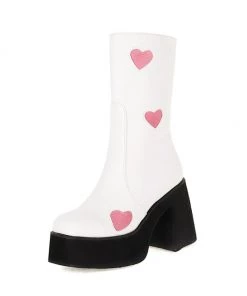 Own Saviour Love Heart Mid Calf Boots