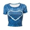 Own Saviour New In Tie Dye Heart Crop