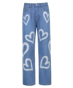 Own Saviour Pants Heart Graffiti Jeans