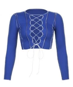 Own Saviour Contrast Tie Up Crop New In