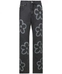 Own Saviour Grey Flower Power Jeans