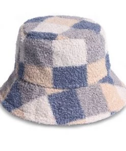 Own Saviour Faux Fur Check Bucket Hat