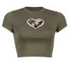 Own Saviour Camo Heart Crop
