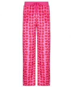 Own Saviour Pink Heart Velvet Joggers New In