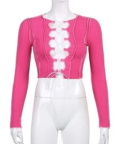 Own Saviour Contrast Tie Up Crop New In