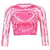 Own Saviour Pink Heart Tie Dye Crop