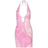 Own Saviour Pink Marble Swirl Halter Dress New In