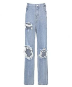 Own Saviour Hole Distress Jeans Pants
