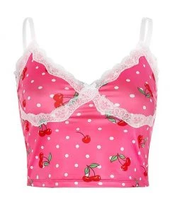Own Saviour Cherry Pop Cami Crop New In