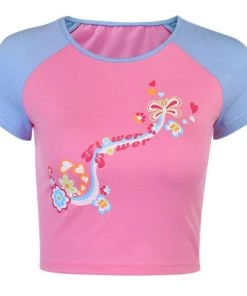 Own Saviour Flower Power Crop Tee New In