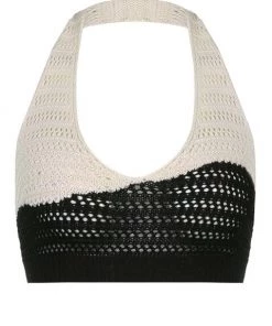 Own Saviour Black White Monochrome Halter Crop New In