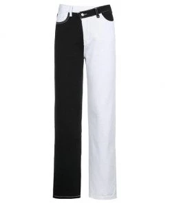 Own Saviour Slant Front Splice Jeans Pants