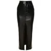 Own Saviour Burgundy/Black Faux Leather Maxi Skirt