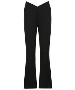 Own Saviour Low V Waist Black Flares
